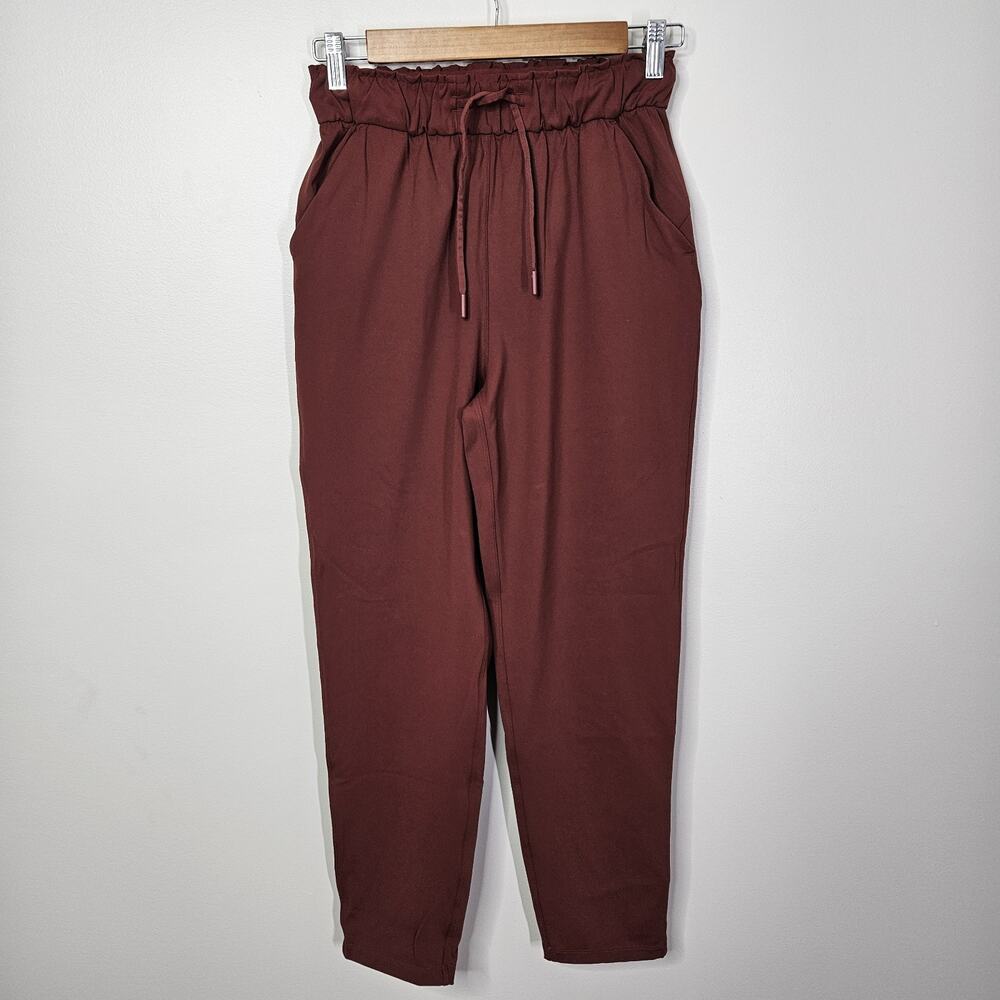 Lululemon Stretch High-Rise Pant 7/8 Length Size 4 Athleisure Mulled Wine